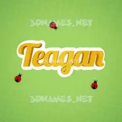 teagan in Ladybugs style - 3D name wallpaper