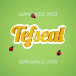 tefseal in Ladybugs style - 3D name wallpaper