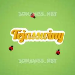 tejasswiny in Ladybugs style - 3D name wallpaper