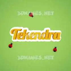 tekendra in Ladybugs style - 3D name wallpaper