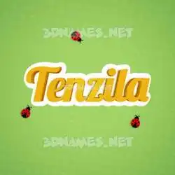 tenzila in Ladybugs style - 3D name wallpaper