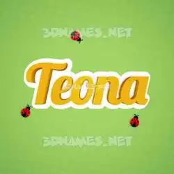 teona in Ladybugs style - 3D name wallpaper