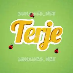 terje in Ladybugs style - 3D name wallpaper