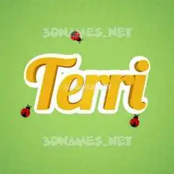 terri in Ladybugs style - 3D name wallpaper