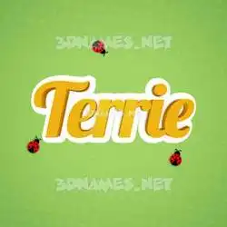terrie in Ladybugs style - 3D name wallpaper