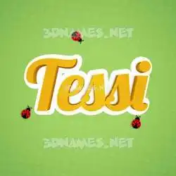 tessi in Ladybugs style - 3D name wallpaper