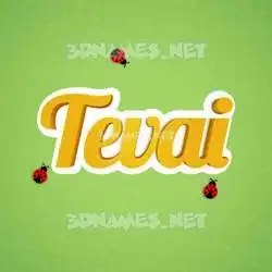 tevai in Ladybugs style - 3D name wallpaper