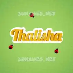 thalisha in Ladybugs style - 3D name wallpaper