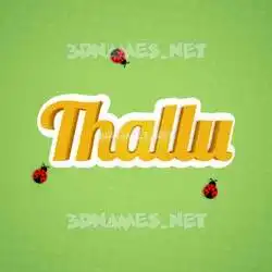 thallu in Ladybugs style - 3D name wallpaper