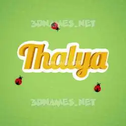 thalya in Ladybugs style - 3D name wallpaper