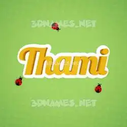thami in Ladybugs style - 3D name wallpaper