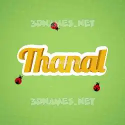 thanal in Ladybugs style - 3D name wallpaper