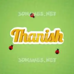 thanish in Ladybugs style - 3D name wallpaper