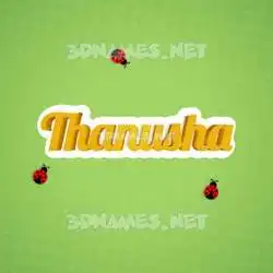 thanusha in Ladybugs style - 3D name wallpaper