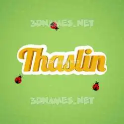 thaslin in Ladybugs style - 3D name wallpaper