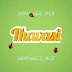 thavasi in Ladybugs style - 3D name wallpaper