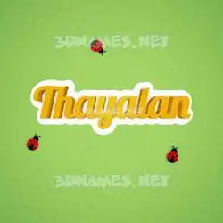 thayalan in Ladybugs style - 3D name wallpaper