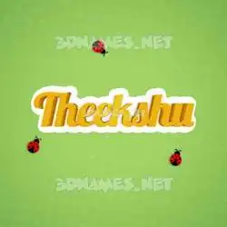 theekshu in Ladybugs style - 3D name wallpaper