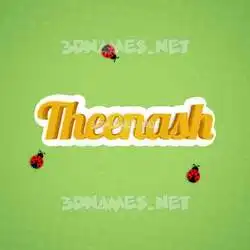 theenash in Ladybugs style - 3D name wallpaper