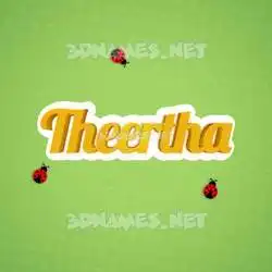 theertha in Ladybugs style - 3D name wallpaper