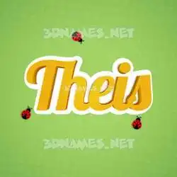theis in Ladybugs style - 3D name wallpaper