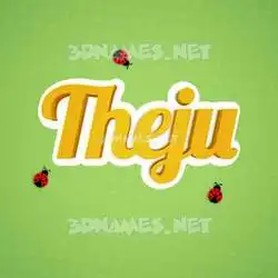 theju in Ladybugs style - 3D name wallpaper