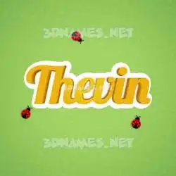 thevin in Ladybugs style - 3D name wallpaper