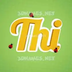 thi in Ladybugs style - 3D name wallpaper