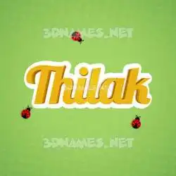 thilak in Ladybugs style - 3D name wallpaper