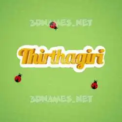 thirthagiri in Ladybugs style - 3D name wallpaper