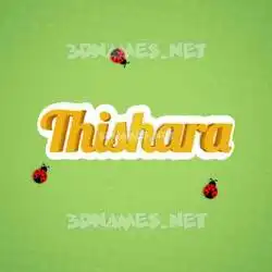 thishara in Ladybugs style - 3D name wallpaper