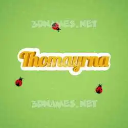 thomayrna in Ladybugs style - 3D name wallpaper