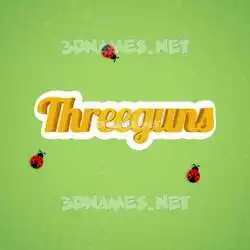 threeguns in Ladybugs style - 3D name wallpaper