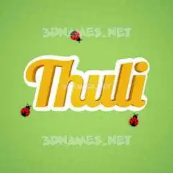 thuli in Ladybugs style - 3D name wallpaper
