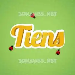 tiens in Ladybugs style - 3D name wallpaper