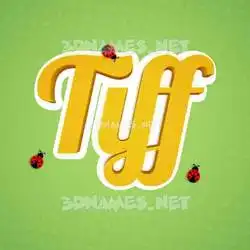 tiff in Ladybugs style - 3D name wallpaper