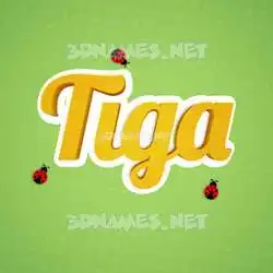 tiga in Ladybugs style - 3D name wallpaper