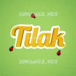 tilak in Ladybugs style - 3D name wallpaper