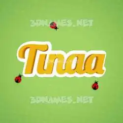 tinaa in Ladybugs style - 3D name wallpaper