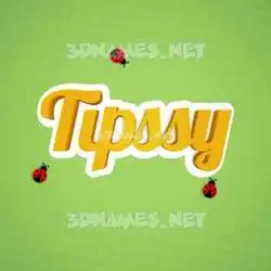 tipssy in Ladybugs style - 3D name wallpaper