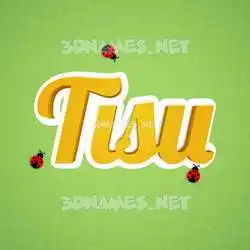 tisu in Ladybugs style - 3D name wallpaper