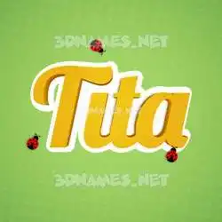 tita in Ladybugs style - 3D name wallpaper