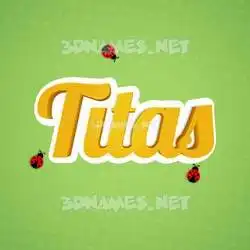 titas in Ladybugs style - 3D name wallpaper