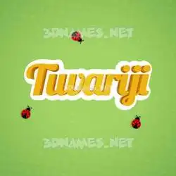 tiwariji in Ladybugs style - 3D name wallpaper