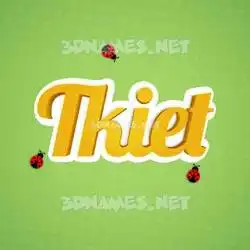 tkiet in Ladybugs style - 3D name wallpaper