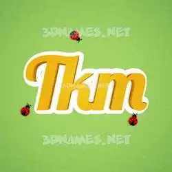 tkm in Ladybugs style - 3D name wallpaper