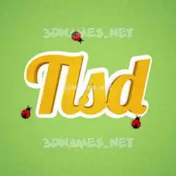tlsd in Ladybugs style - 3D name wallpaper