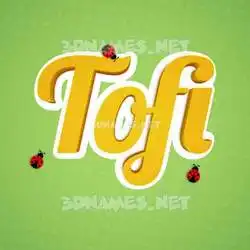 tofi in Ladybugs style - 3D name wallpaper