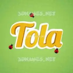 tola in Ladybugs style - 3D name wallpaper