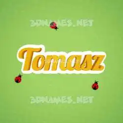 tomasz in Ladybugs style - 3D name wallpaper